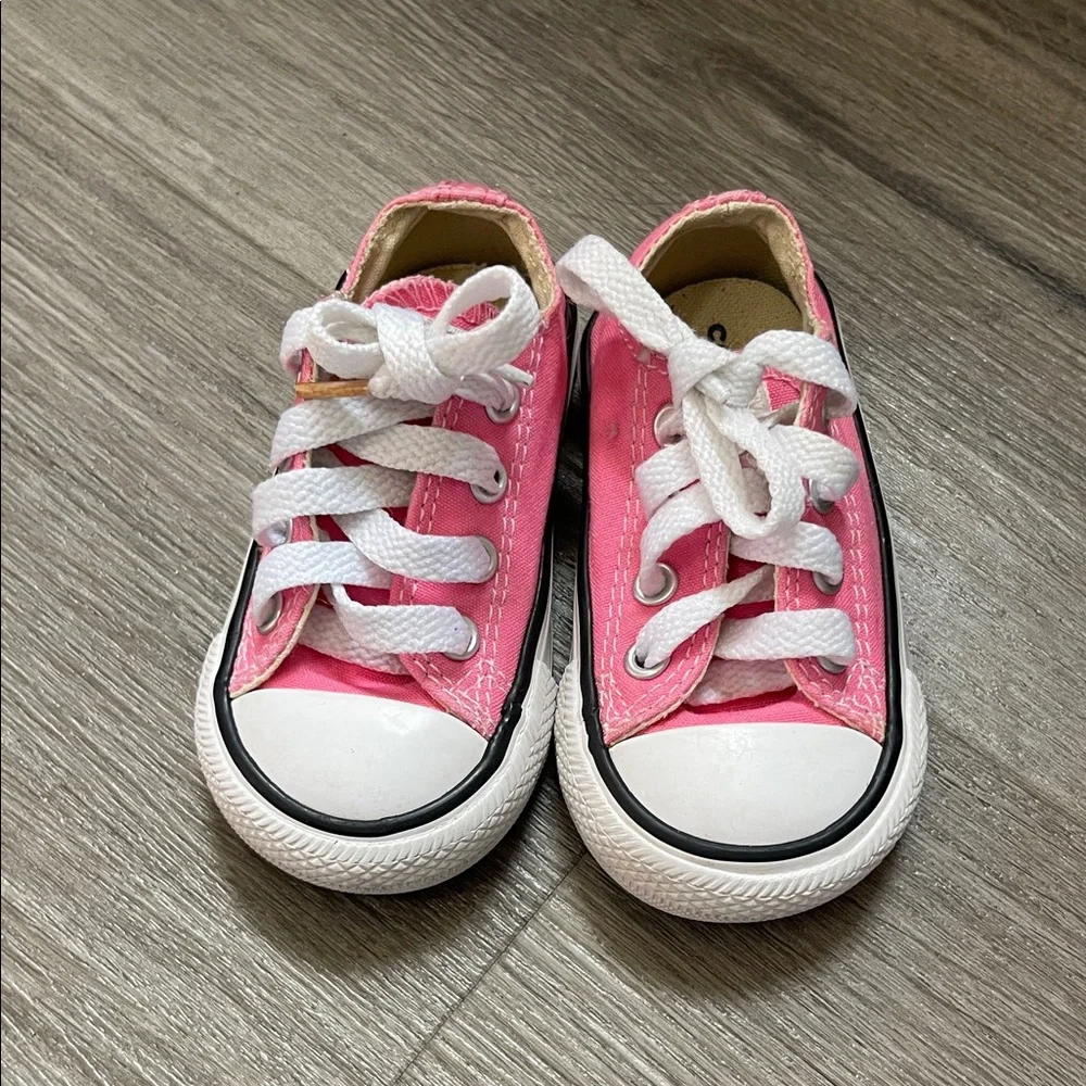 Converse Pink and White Kids Sneakers